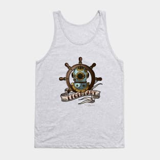 Retro Diver Tattoo Art Tank Top